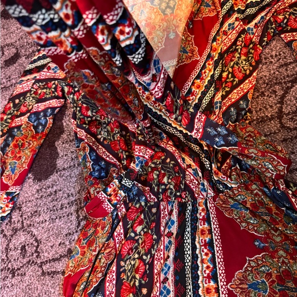 Janette 1970s vibes elastic waist gown size small - Picture 8 of 9